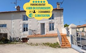 Escapade poitevine - Maison climatisée avec 3 Ch - 4 min Futuroscope et Aquascope